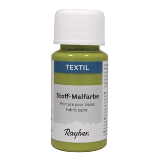 Tekstilmaling - Lysegrønn, flaske 50 ml