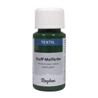 Tekstilmaling - Mørkgrønn, flaske 50 ml