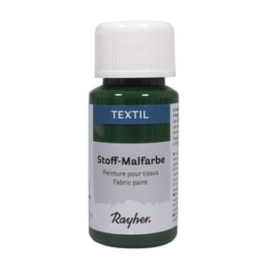 Tekstilmaling - Mørkgrønn, flaske 50 ml