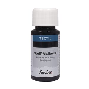 Tekstilmaling - Sort, flaske 50 ml