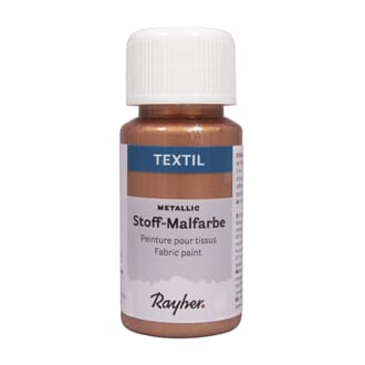Tekstilmaling - Kopper metallik, flaske 50 ml