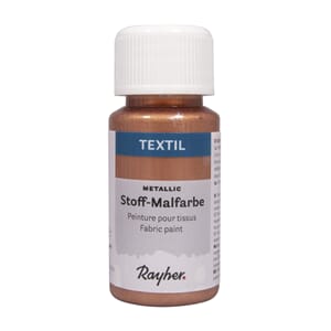 Tekstilmaling - Kopper metallik, flaske 50 ml