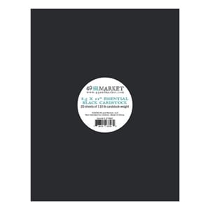 49 and Market - Essential Black 8.5x11 Inch Cardstock