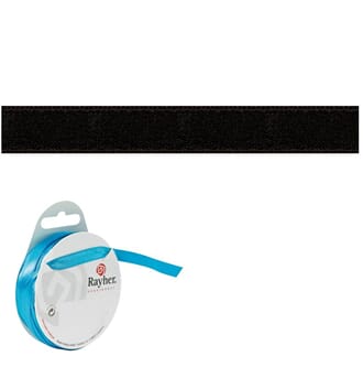 Sateng bånd 7mm - Sort, 10 meter