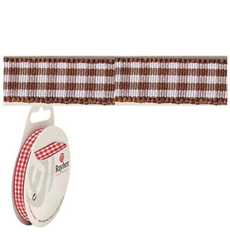 Rutebånd 9.5mm - Mørk Brun, 10 meter