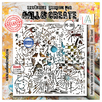 Aall and Create - Star Count 6x6 Inch Stencil Universe of