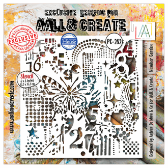 Aall and Create - Number Garden 6x6 Inch Stencil Universe of