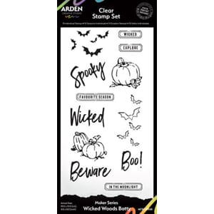 Arden - Wicked Woods Batty Maker Series 4x8 Inch Clear Stamp