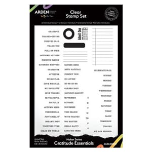 Arden - Maker Series 6x8 Inch Clear Stamp Set Gratitude