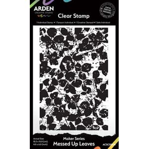 Arden - Maker Series 4x6 Inch Background Stamp Messed Up Lea