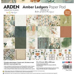 Arden - Amber Ledgers 12x12 Inch Paper Pad by Katie Pertiet