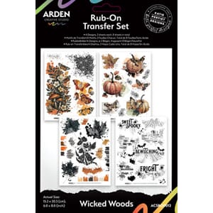 Arden - Wicked Woods 6x8 Inch Rub-On Transfer Set