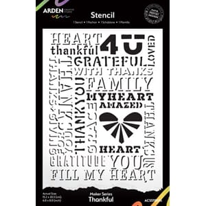 Arden - Maker Series 6x8 Inch Stencil Thankful