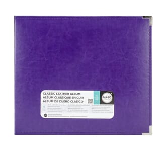 We R - Grape Soda Classic Leather D-Ring Album, 12x12