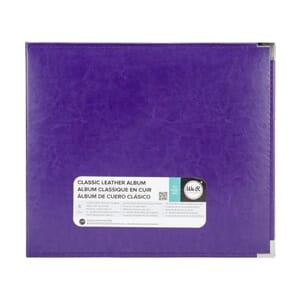 We R - Grape Soda Classic Leather D-Ring Album, 12x12