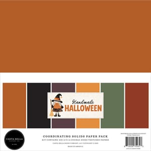 Carta Bella - Handmade Halloween 12x12 Inch Solids Paper Pac
