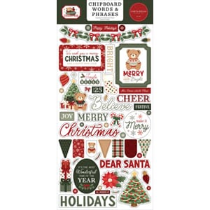 Carta Bella - Have A Beary Christmas 6x13 Inch Chipboard Wor