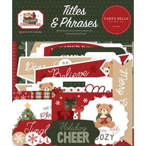 Carta Bella - Have A Beary Christmas Titles & Phrases