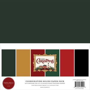 Carta Bella - Classic Christmas 12x12 Inch Solids Paper Pac