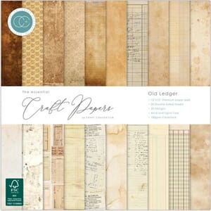 Craft Consortium - Old Ledger 12x12 Inch Premium Paper Pad