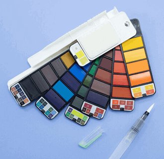 Crafters Companion - Flip Watercolour Paint Palette, 42 farg