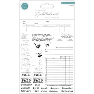 Craft Consortium - Old Ledger Premium Rub-on Transfers Set