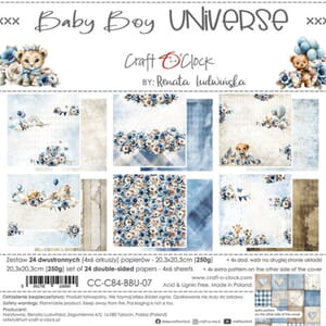 Craft O'Clock - Baby Boy Universe 8x8 Inch Paper Set