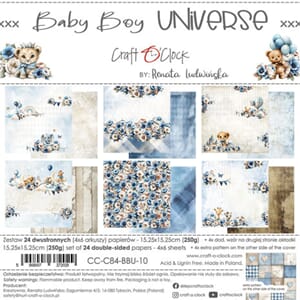 Craft O'Clock - Baby Boy Universe 6x6 Inch Paper Set