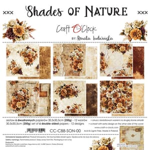 Craft O'Clock - Shades Of Nature 12x12 Inch Paper Set