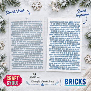 Craft & You - Bricks A6 Stencil
