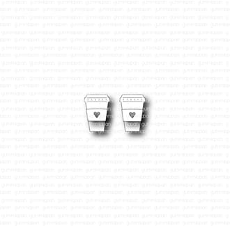 Gummiapan - Små kaffebeger dies, str 17,5x27,5 mm
