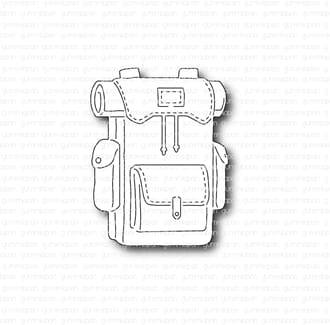 Gummiapan - Ryggsekk dies, str 32,6 x 42,0 mm