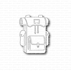 Gummiapan - Ryggsekk dies, str 32,6 x 42,0 mm