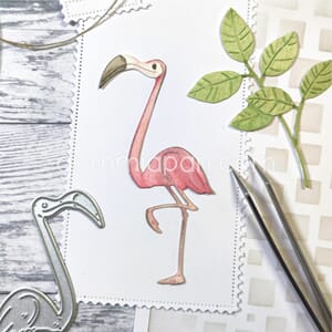Gummiapan - Flamingo, str 40,5x82 mm