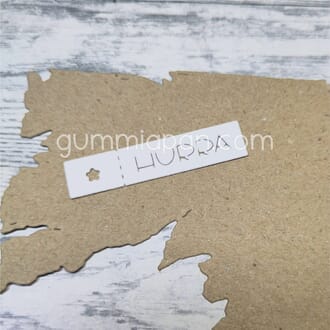 Gummiapan - Hurra banner dies, str 10,5 x 44,5 mm