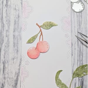 Gummiapan - Kirsebær dies, str 38,5x50 mm
