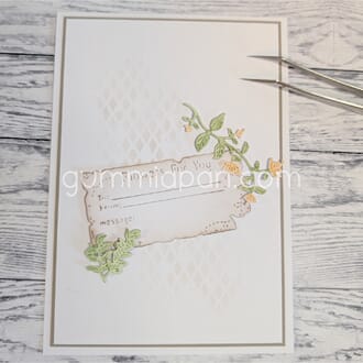 Gummiapan - Kaprifol blomst dies, str 26x53,5 mm