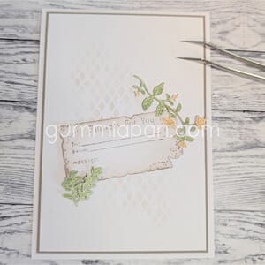 Gummiapan - Kaprifol blomst dies, str 26x53,5 mm