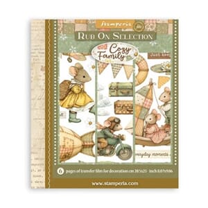 Stamperia - Cozy Family Rub-On 20,5x23cm Assortment