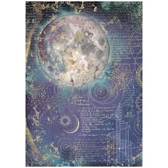 Stamperia - Cosmos A4 Rice Paper Moon