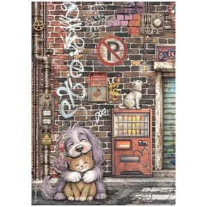 Stamperia - Furry Friends 2 A4 Rice Paper Cat and Dog
