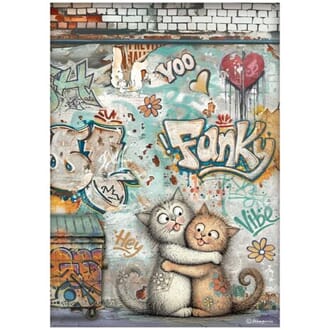 Stamperia - Furry Friends 2 A4 Rice Paper Funky Cats