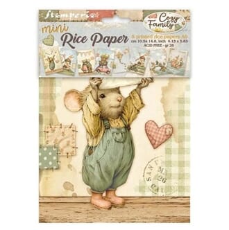 Stamperia - Cozy Family A6 Mini Rice Paper Selection