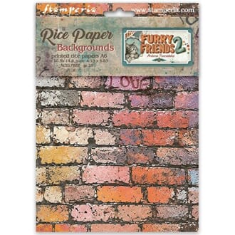 Stamperia - Furry Friends 2 A6 Rice Paper Backgrounds Select