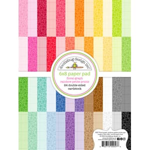 Doodlebug - Floral-Graph Rainbow 6x8 Inch Petite Prints Pape