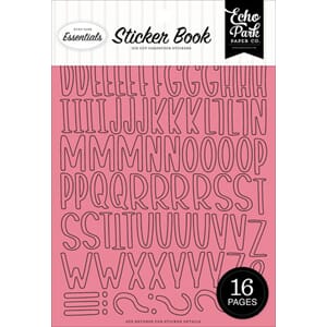 Echo Park - Essentials Pink Alpha Sticker Book
