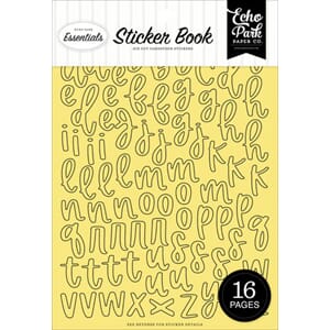 Echo Park - Essentials Yellow Alpha Sticker Book