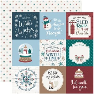 Echo Park - 4x4 Journaling Cards - Wonderful Winterdays