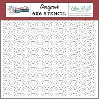 Echo Park - Wonderful Winter Days Designer Stencil Dashing D
