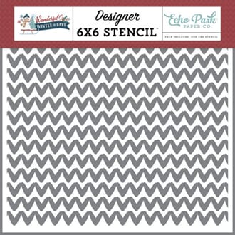 Echo Park - Wonderful Winter Days Designer Stencil Warm Wove